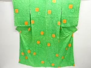 絞り枡模様小紋着物